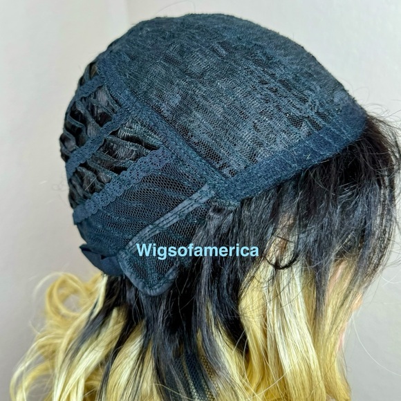 Bob wig ombré black curly lace front side part Heat ok - Picture 9 of 9